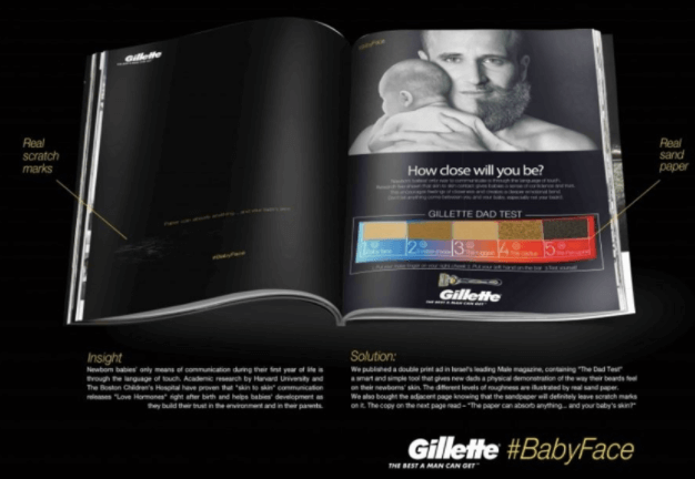 рекламный принт Gillette